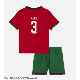 Portugal Pepe #3 Hemmadräkt Barn EM 2024 Kortärmad (+ Korta byxor)